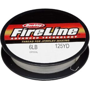 Berkley FireLine Gel-Spun polyethylene Thread Crystal, 0.15mm (0.006") Diameter, 6-Pound (2.7Kg) Test. Sold per 125yard (114m) Spool.