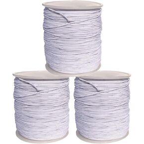 300m White 1 mm Elastic String Cord Elastic Thread Beading String Cord for Jewelry Making Bracelets Beading