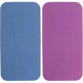 2 Pack Sewing Machine Muffling Mats, Sewing Machine Pedal Mats, No Slip Mat for Foot Pedal Sewings Mat Reduce Vibrations Noise Easy to Clean, Blue & Purple