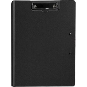 A4 Clipboard with Cover, Foldable Clipboard with Two Clips File Document Organiser Business, Office, Restaurant