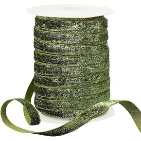 PH PandaHall 50 Yards Metallic Glitter Ribbon, 3/8" (10mm) White Sparkle Ribbon Sewing Craft Trim Polyester Glitter Ribbons for Gift Warpping DIY Crafts Wedding Party Decoration Hair Bows