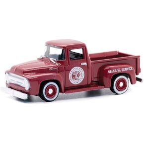 1954 F-100 Pickup Truck Burgundy Blue Collar Collection Series 10 1/64 Diecast Model Car by Greenlight 35220 A