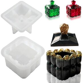 Resin Jar Molds, Jar Silicone Mold with Lids, Jewelry Storage Box Molds for Trinket Storage Container Box for Epoxy Resin Casting Home Decor