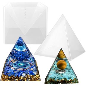 Large Pyramid Silicone Mold Super Big Pyramid Resin Mold with Solid Support Frame Jewelry Resin Casting Mold for Resin Ornament Craft DIY
