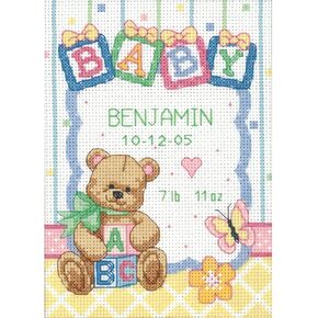 Dimensions Counted Cross Stitch kit - Birth Record Baby Blocks