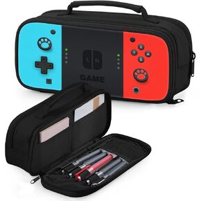 Large Pencil Case for Boys - Gamer Boys Pencil Pouch With Handle - Big Capacity Pen Box Pen Bag With Zipper Compartments, School Supplies Stationary Organizer for Kids Teens Adults