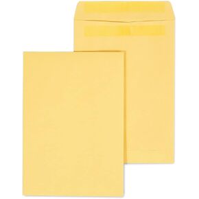 Staples 534792 Kraft Self-Sealing Catalog Envelopes 7-1/2-Inch X 10-1/2-Inch Brown 100/Bx