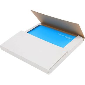 Winado 100PCS White LP Shipping Mailer Boxes, 12.5in*12.5in*1/2in & 1in Album Paper Box, Perforated for Easy-Fold Record Album Mailer, Shipping Boxes for Vinyl Record