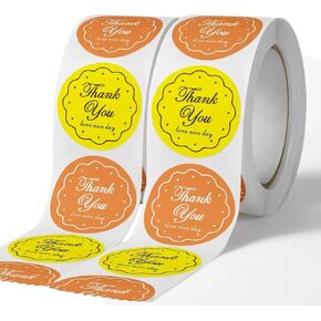 1000PCS 1in Thank You Stickers for Small Business,Smile Face Thank You Label,Thank You for Your Order Sealing Sticker Decoration,Thank You for Your Purchase Labels