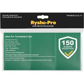Premium Card Sleeves, 150 Sleeves 2.6''x3.6''(66x91mm) Compatible with Standard Sized Trading Card, Fit for MTG PTCG Game Card, Baseball Card, Sport Card (Pink)