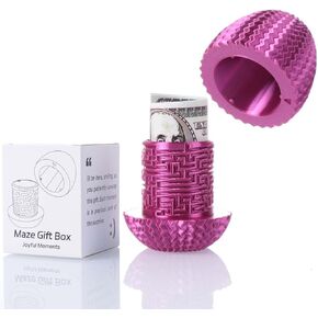 Egg-Shaped Maze Gift Box - Money Box for Cash Gifts, Puzzle Box for Boys & Girls, Easter Gift Box with Hidden Compartments, Easter Present for Birthdays & Special Occasions (Purple)