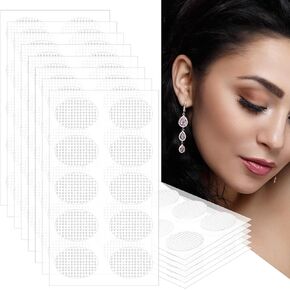 500PCS Earlobe Support Patches for Earrings Invisible Protectors Earring Stickers Earlobe Support Patches for Heavy Earrings Tape for Long Time Earringes Supportes for Heavy-Earring