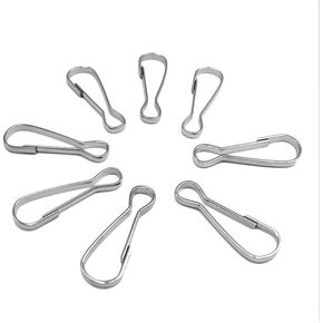 YXQ 100Pcs Metal Lanyard Clips 25mm/1Inch Spring Hooks Clips for Name Tag Badges Key Ring Keychain Zipper DIY Crafts