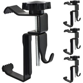 Brick Hanger, 4pcs Brick Hooks Clamp Brick Wall Clips, 1.77- 3.14 Inch Adjustable Brick Hangers Clips for Hanging Pictures Outdoor No Drill Brick Wall Clamps, Wall Accessories