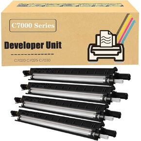 C7000 Series 607K07291 607K07280 607K07270 607K07260 Developer Unit Replacement Compatible for Xerox VersaLink C7020 C7025 C7030 Printer, High Yield 300,000 Pages Yellow