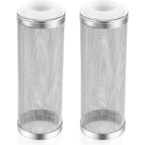 2PCS Filter Covers Aquarium, 16mm Stainless Steel Filter Intake Guard Aquarium, Metal Fish Tank Mesh Intake Strainer, Metal Prefilter Tube Net Cover, Shrimp Tank Accessories for Fish Tanks Inlet Pond