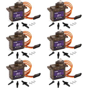 Micro Servo SG90 Servo Motor ، Aideepen Full Metal Gear Servo 180 ° Micro Servo Motor Mg90 Digital Mini Servos for Robot Car Plane RC Helicopter