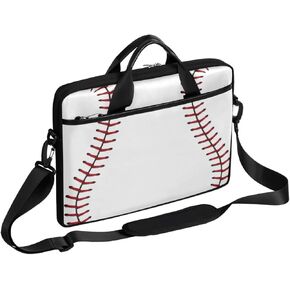 Baseball Pattern Laptop Bag for Women Men Sport Theme Waterproof Laptop Sleeve Case with Shoulder Strap Business Briefcase 14-15.6 Inch Laptop Carrier