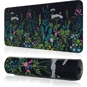 11x23 inches Large Gaming Mouse Pad Mat with Stitched Edge Non-Slip Rubber Base Washable Resilient for Office Computers Laptop Table Mouse Pads Mats Accessory (Large)