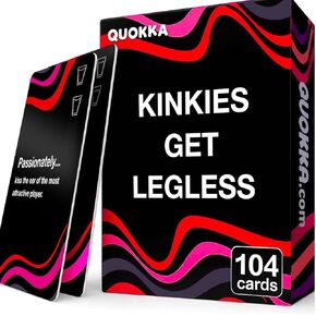 QUOKKA Card Games for Adults Let’s Get Legless - Extra Daring Adult Games for Party Game Night with 104 Hilarious Tasks & Risky Questions, Inappropriate Challenges to Sice Up The Night, Ages 21+ Only