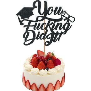 You Did It Cake Topper Graduation 2025 – Funny Graduation Cake Topper for Celebration Party, Congrats Grad Cake Decorations for College, High School, or Kindergarten Graduations Cake Decor