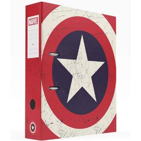 Grupo Erik Lever Arch File - Marvel Captain America | File Organiser 11 x 12.6 inches - 28 x 32 cm Folders for Paperwork A4, Ring Binder A4 | Marvel Gifts, Marvel Stationery