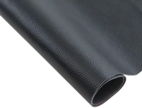 1 SQFT Top Grain Cowhide Black Leather for DIY, Sewing, Crafting, Tooling, Furniture and Upholstery with Embossed Texture – Thickness 1mm and 2-3 oz in Saudi Arabia