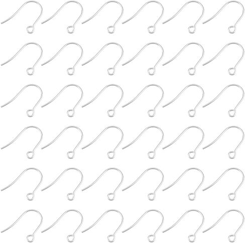 UNICRAFTALE 300Pcs Ear Wires 316L Surgical Stainless Steel Earring Hooks Metal Ear Wire with Horizontal Loop Earring Supplies for DIY Earring Jewelry Making 2mm Hole in Kuwait