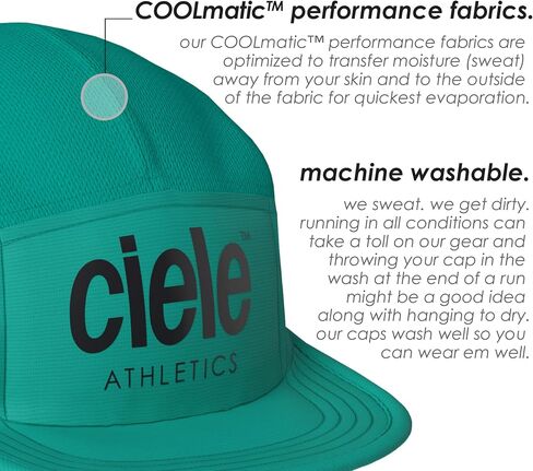 Ciele Athletics GOCap - Premium Washable Moisture Wicking Hat with Sun Protection, 5-Panel Knit Running Hat - Sports Hat, Runners Hats, Gym Hats, Workout Hats for Men and Women - Kingstone in Saudi Arabia