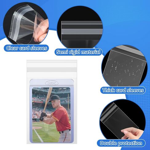 حقائب فريق DEDC 200PCS لحامل البطاقة شبه الصلبة ، حقائب الفريق القابلة لإعادة الاستخدام لبطاقات التداول تناسب أكمام شبه صلبة in Kuwait