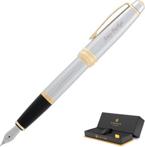 Engraved Cross Bailey Medalist Fountain Pen. Personalized Professional Gift Includes Medium Nib, Starter Ink, Gift Box, and Personalization. in Saudi Arabia