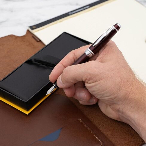 Engraved Cross Bailey Medalist Fountain Pen. Personalized Professional Gift Includes Medium Nib, Starter Ink, Gift Box, and Personalization. in Saudi Arabia