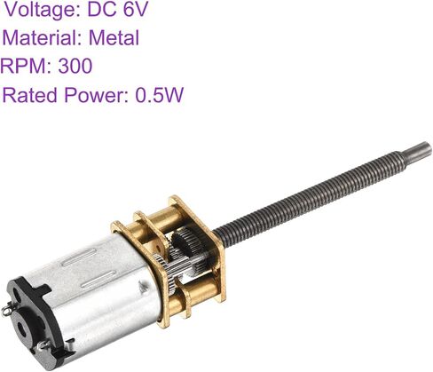 DMiotech 6V 60RPM Rated Torque 15 Output Shaft Length 55mm Micro DC Speed Reduction Motor Mini Metal Gearbox Motor for RC Car Robot Model DIY RC Toys Engine in Saudi Arabia