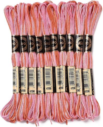 FASHEWELRY 210 Yards Handmade 6-Ply Polyester Embroidery Floss Pink Crewel Cross Stitch Threads 1mm Embroidery Thread Bulk for Jewelry Making Sewing Holiday Decorations Crafts DIY Projects in Saudi Arabia