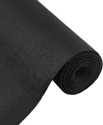 Benecreat 10ft 15.75 بوصة واسعة العرض أسود الحرف المحرف شعرت صفائح النسيج غير المنسوجة (سمك 0.9 ملم) شعر رائع للحرف اليدوية ، الخياطة المرقعة ، الأزياء in Kuwait