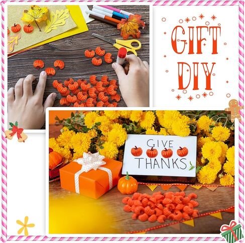 Leinuosen 60 Pcs Autumn Pumpkin Mini Flatback Resin Charms Thanksgiving Halloween Resin Embellishments Cabochons Decoration Accessories for Hair Clip Phone Case in Saudi Arabia