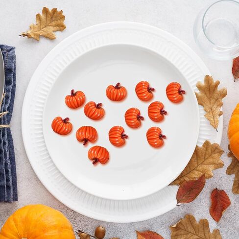 Leinuosen 60 Pcs Autumn Pumpkin Mini Flatback Resin Charms Thanksgiving Halloween Resin Embellishments Cabochons Decoration Accessories for Hair Clip Phone Case in Saudi Arabia