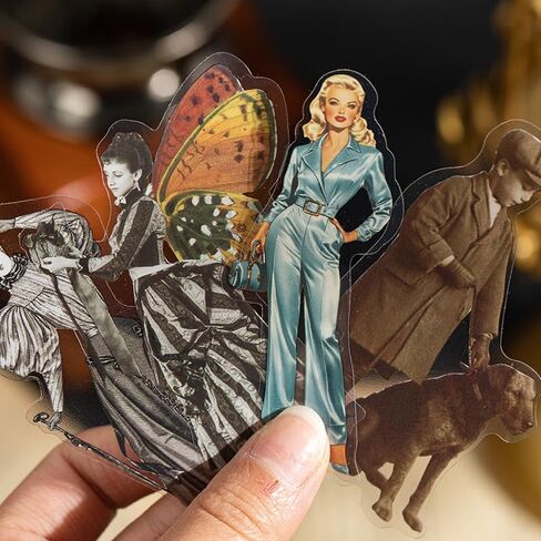 ملصقات سجل قصاصات Alideco 120PCS Figure Figure Scrapbooking Junk Journal Crafts Dercoration Decoration (Modengshidai) in Kuwait