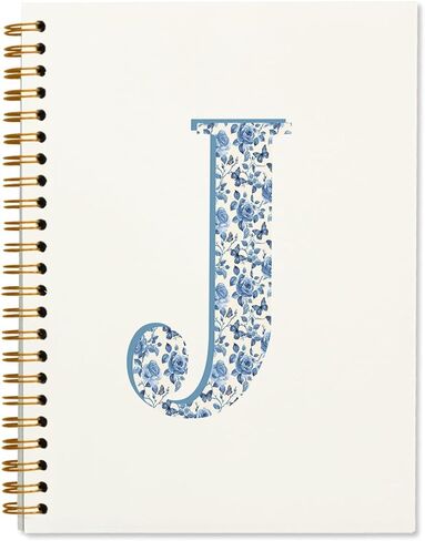 Blue Cute Initial Notebook Journal Diary Libretas Escolares M, Cute Preppy Aesthetic Personalized Notebook Gifts for Women Teen Girls Kids,Preppy Blue Aesthetic School Supplies for Girls 5.5x8.3 in Kuwait