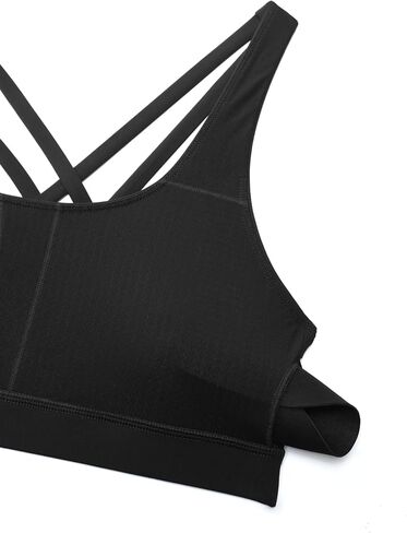 CRZ YOGA Women's Strappy Sports Bras Fitness Workout Padded Yoga Bra Criss Cross Back in Saudi Arabia