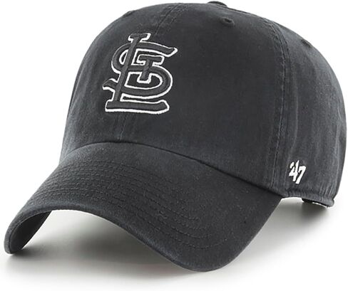 47 MLB Unisex-Adult Alternate Color Clean Up Adjustable Hat Cap - One Size (US, Alpha, One Size, Boston Red Sox Black/White Outline) in Saudi Arabia