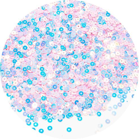 10000pcs Flat Loose Sequins, 4mm Bulk Round Glitter Sequins for Crafts, Embroidery, Art & Decoration (Light Pink) in Kuwait