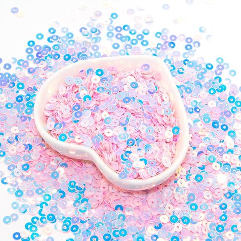 10000pcs Flat Loose Sequins, 4mm Bulk Round Glitter Sequins for Crafts, Embroidery, Art & Decoration (Light Pink) in Kuwait