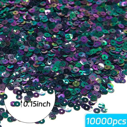 10000pcs Flat Loose Sequins, 4mm Bulk Round Glitter Sequins for Crafts, Embroidery, Art & Decoration (Light Pink) in Kuwait