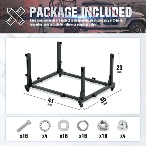حامل علوي للتخزين الصلب قابل للتعديل من SUORTO مناسب لـ 1976-2024 Jeep Wrangler JK JL YJ TJ JKU JLU غير محدود وأحدث Jeep Wrangler CJ-7 عربة منزلقة متحركة لباب 2/4 (أسود) in Saudi Arabia