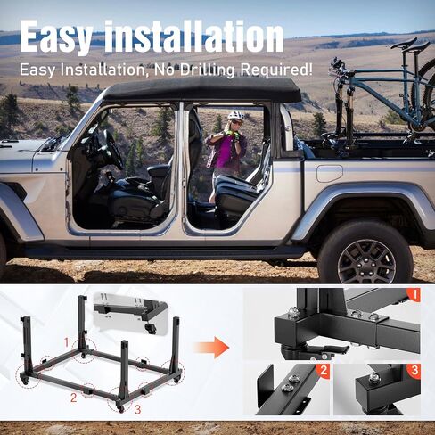 حامل علوي للتخزين الصلب قابل للتعديل من SUORTO مناسب لـ 1976-2024 Jeep Wrangler JK JL YJ TJ JKU JLU غير محدود وأحدث Jeep Wrangler CJ-7 عربة منزلقة متحركة لباب 2/4 (أسود) in Saudi Arabia