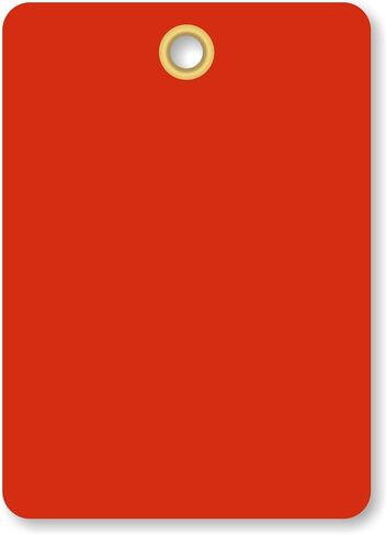 SmartSign Red Duty Duty Plastic فارغ العلامة | 2.5 "× 3.5" 15 ميل فينيل علامات مقاومة للدموع ، حزمة من 25 ، مصنوعة في الولايات المتحدة الأمريكية in Kuwait