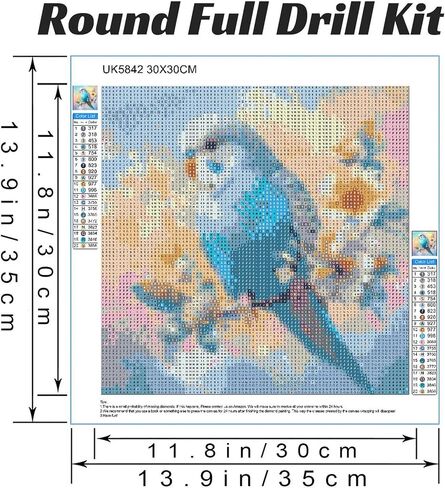 Hestarcul DIY Bird Diamond Art Kits for Adults,5D Diamond Painting Kit for Beginner,Full Round Gem Art Paint by Diamond for Home Wall Decor,Gift for Adult. in Saudi Arabia