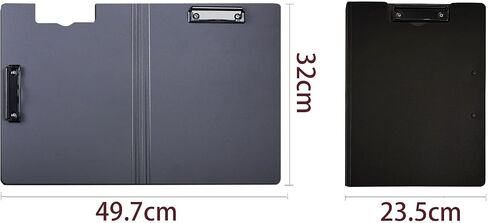 A4 Clipboard with Cover, Foldable Clipboard with Two Clips File Document Organiser Business, Office, Restaurant in Saudi Arabia