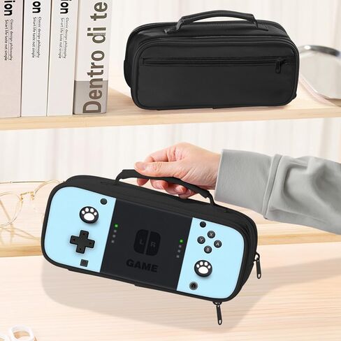 Large Pencil Case for Boys - Gamer Boys Pencil Pouch With Handle - Big Capacity Pen Box Pen Bag With Zipper Compartments, School Supplies Stationary Organizer for Kids Teens Adults in Saudi Arabia